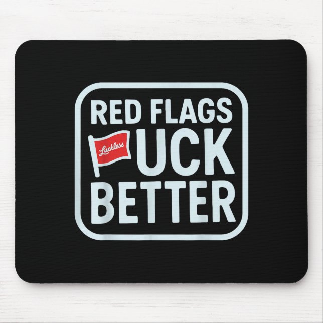 Tapis De Souris Drapeaux Rouges Pour Mieux  (Devant)