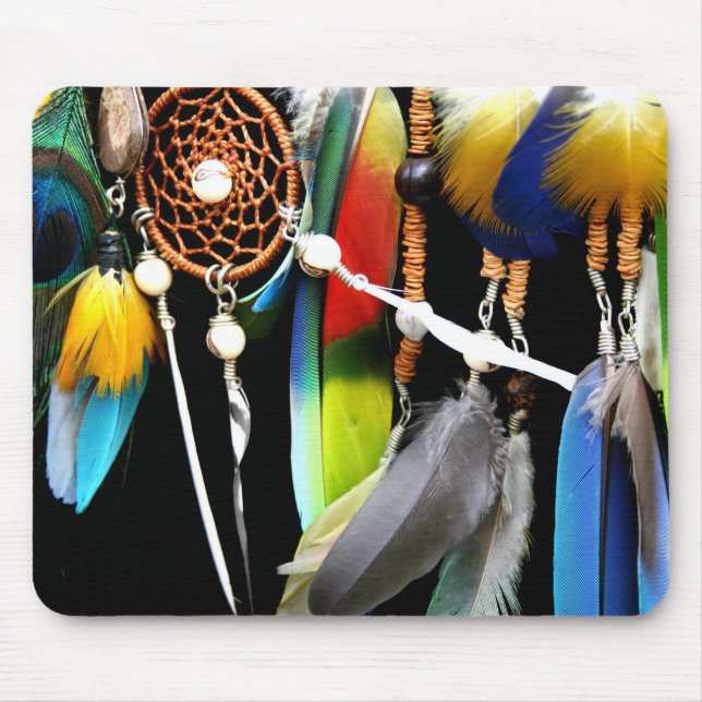 Tapis De Souris Dreamcatcher et plumes (Devant)