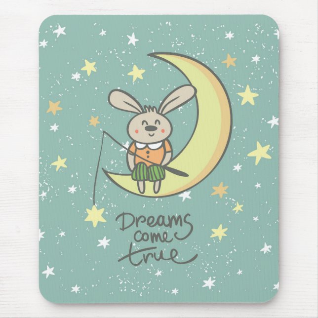 Tapis De Souris Dreams Come True | Bunny on the Moon (Devant)
