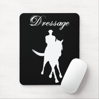 Tapis De Souris Dressage Cheval Et Rider Silhouette