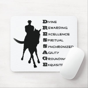 Tapis De Souris Dressage Est Cheval Et Rider Silhouette