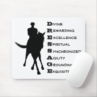 Tapis De Souris Dressage Est Cheval Et Rider Silhouette