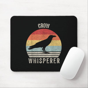 Tapis De Souris Dresseur de Corbeaux Rétro Amateur d'Oiseaux Drôle