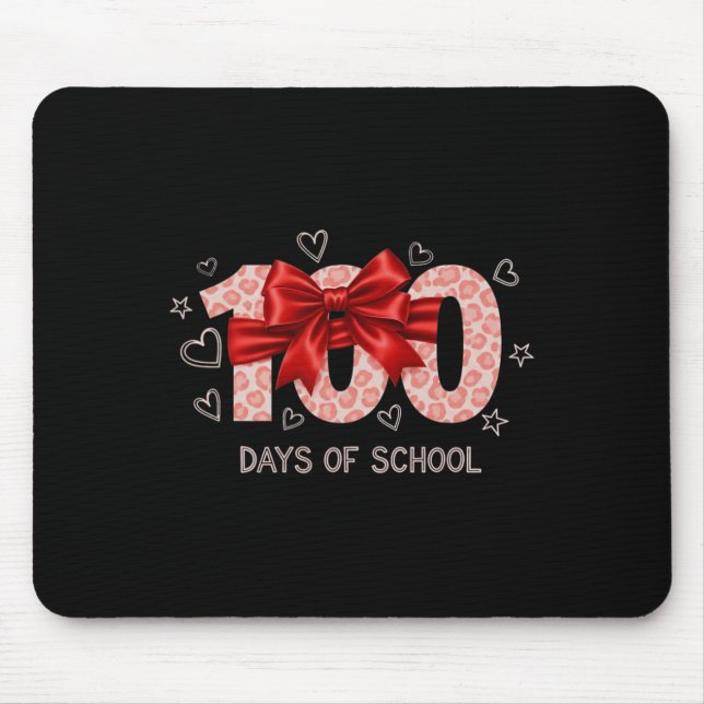 Tapis De Souris Drôle 100e jour d'école pour l'enseignant ou l'élè (Devant)
