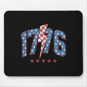 Tapis De Souris Drôle 1776 4 juillet Drapeau américain Hommes Femm