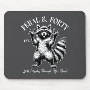 Tapis De Souris Drôle 40e anniversaire Ét 1986 Féral &amp; Quarant