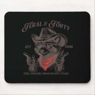Tapis De Souris Drôle 40e anniversaire Ét 1986 Sauvage & Quarante 