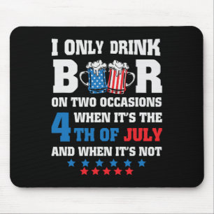 Tapis De Souris Drôle 4 juillet-bière Amoureux Papa Boire Cadeau M
