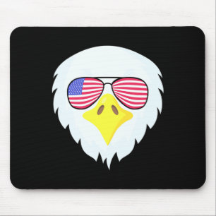 Tapis De Souris Drôle 4 Juillet Hommes Femmes Enfants Aigle Améric