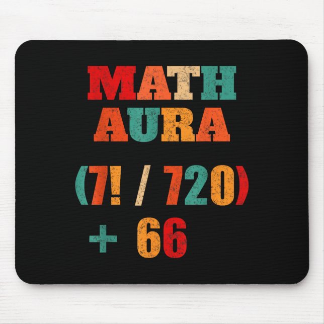 Tapis De Souris Drôle 67 Alpha Gen Prof Humour Math Six Argot Se (Devant)