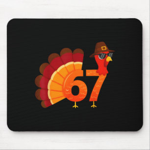 Tapis De Souris Drôle 67 Dinde Mème Thanksgiving Humour Design Hom