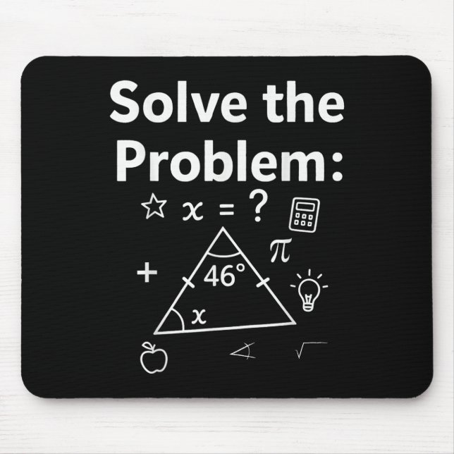 Tapis De Souris Drôle 67 Math Meme Résoudre Le Problème Enseignant (Devant)