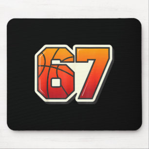 Tapis De Souris Drôle 67 Mème Basketball Glace Crème Goutte Six Se