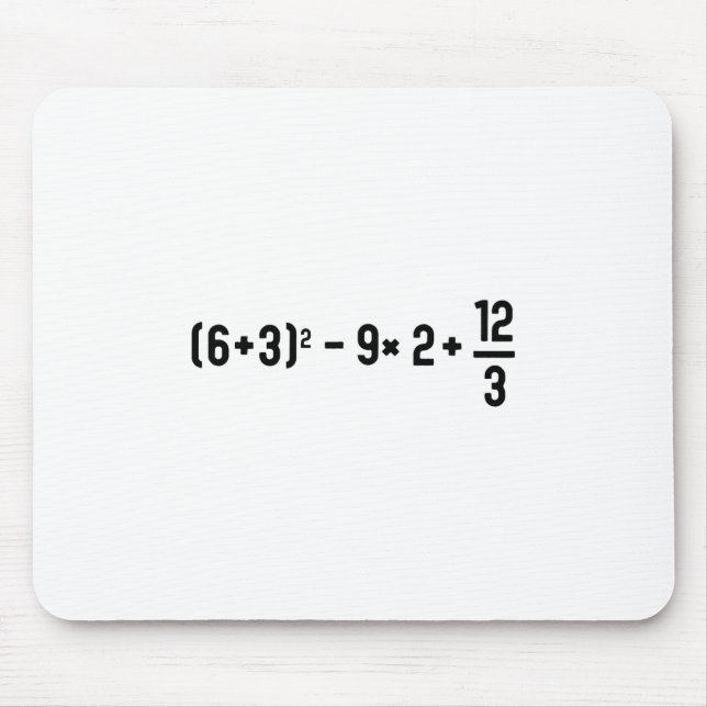 Tapis De Souris Drôle 67 Mème Pemdas Prof de Maths Élémentaire Cer (Devant)
