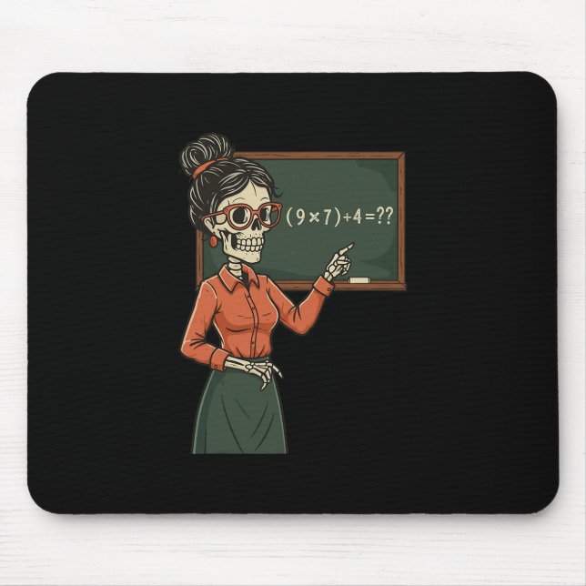 Tapis De Souris Drôle 67 Mème Pemdas Prof de Maths Élémentaire Cer (Devant)