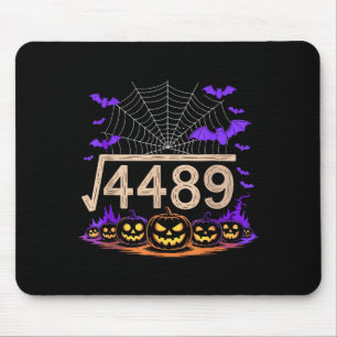 Tapis De Souris Drôle 67 Mème Prof de maths 6 7 Halloween Carré Ro