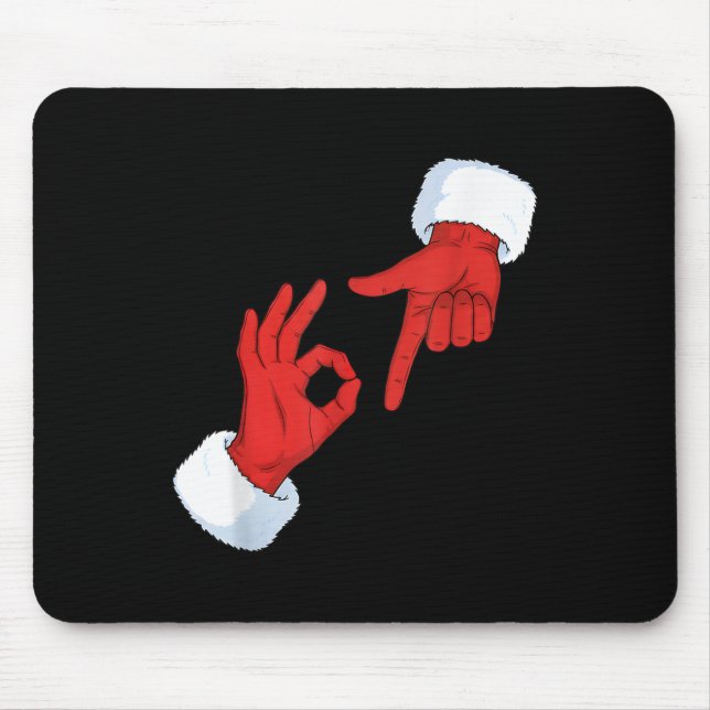Tapis De Souris Drôle 67 Mème Santa Mains Geste Six Sept Argot  (Devant)