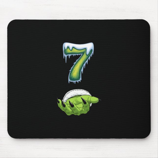 Tapis De Souris Drôle 67 Meme Six Sept Monstre Épouvantable Mains  (Devant)
