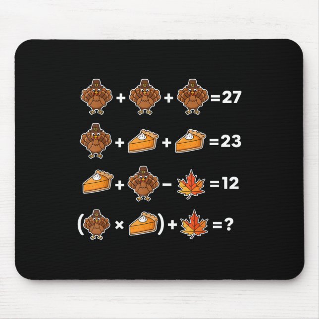Tapis De Souris Drôle 67 Memethanksgiving Prof de Maths Puzzle Tur (Devant)