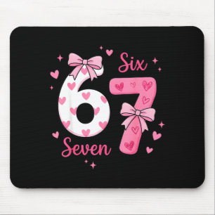 Tapis De Souris Drôle 67 Mignon Six Sept Mème Nk Cœurs Arc Valenti