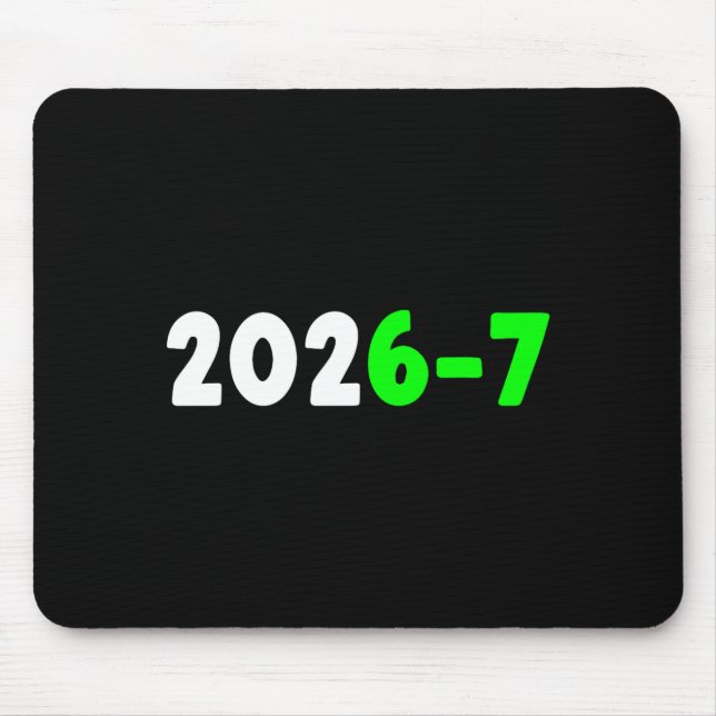 Tapis De Souris Drôle 67 Nouvel An 2026 Graphique  (Devant)