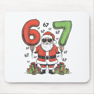 Tapis De Souris Drôle 67 Santa Six Seven Noël 67 Meme Bruh Bo