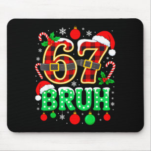 Tapis De Souris Drôle 67 Six Sept Bruh Mème Noël Pyjama Fami