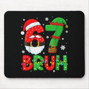 Tapis De Souris Drôle 6 7 Six Sept Bruh Meme Noël Santa Elf