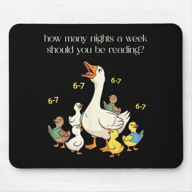 Tapis De Souris Drôle 6 7 Six Sept Lecture Pour Enseignant Enfants (Devant)