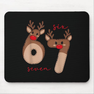 Tapis De Souris Drôle 6 7 Six Sept Mème Noël Renne Gen Al