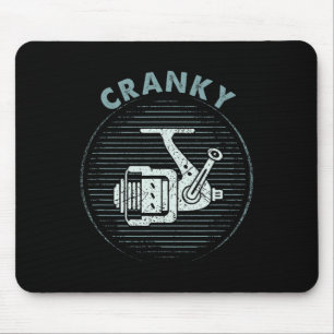 Tapis De Souris Drôle Aiguille De Pêche Pour Hommes Cranky