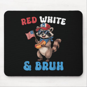 Tapis De Souris Drôle américain drôle 4 juillet Patriotic Red Whit