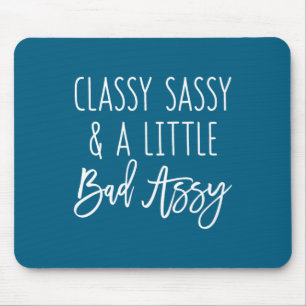 Tapis De Souris Drôle Assy Gfit Petite Citation Classe Sassy Mauva