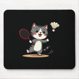 Tapis De Souris Drôle Badminton mignon Chat Racket Shutette Hommes