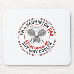 Tapis De Souris Drôle Badminton Papa Chemise Hommes Badminton Joue
