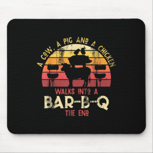 Tapis De Souris Drôle Barbecue fumée Viande Lover Idée cadeau Bbq