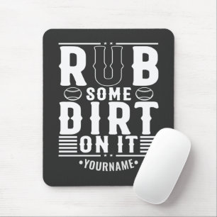Tapis De Souris Drôle Baseball Frappe Un Peu D'Ironie Sur Elle