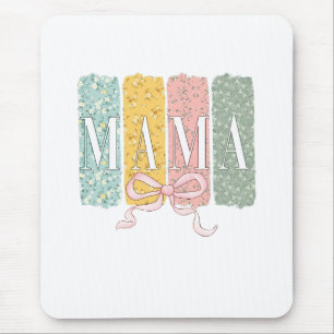 Tapis De Souris Drôle Bow Coquette Mama Fleurs Fête des Mères