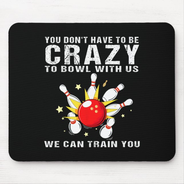 Tapis De Souris Drôle Bowling Équipe Femmes Bowler Bowling Ta (Devant)