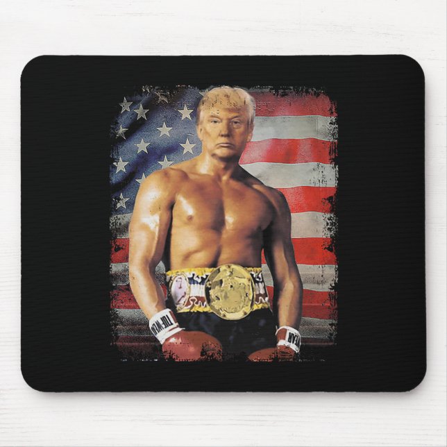 Tapis De Souris Drôle Boxer Trump Trump Rocky Meme (Devant)