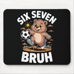 Tapis De Souris Drôle Bruh Football Jour de la marmotte 67 Mème Py