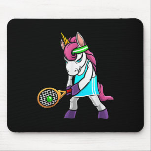 Tapis De Souris Drôle cadeau de tennis pour filles femmes Unicorn