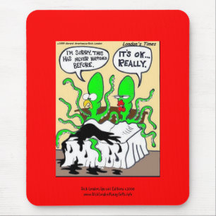 Tapis de Souris Drôle Calamars Éjaculation Prématu