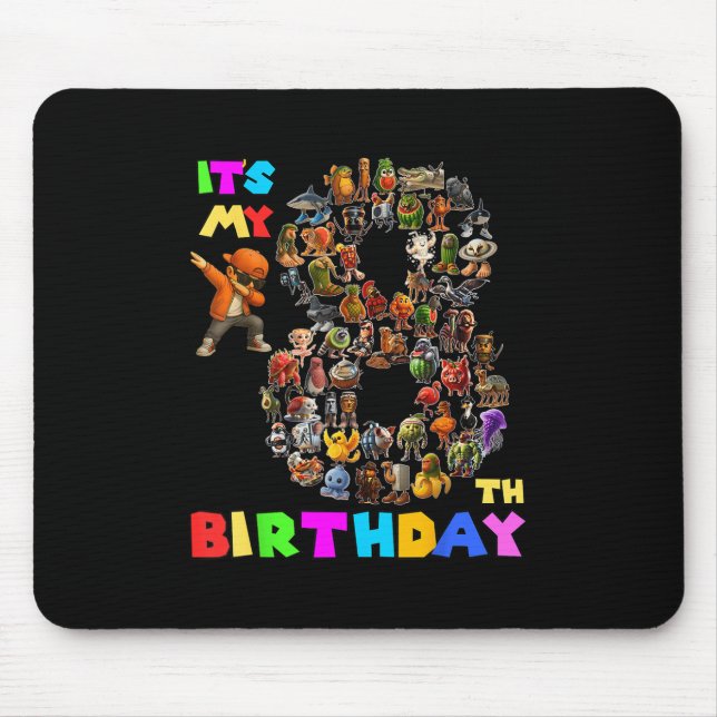 Tapis De Souris Drôle, c'est mon 8e anniversaire italien Brainrot  (Devant)