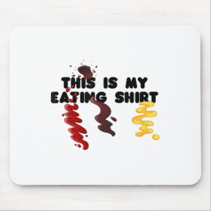 Tapis De Souris Drôle C'Est Mon Manger, Ketchup, Mustard, Bbq Sau