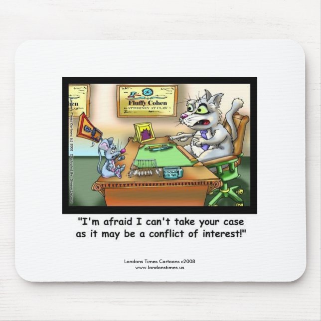 Tapis de souris drôle chat & avocat (Devant)