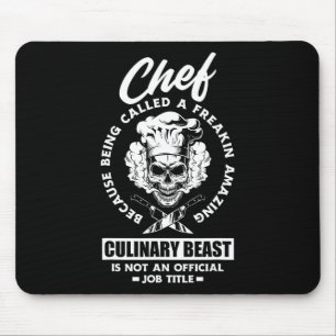 Tapis De Souris Drôle Chef Cuisine Extraordinaire Bête Chef Cuisin