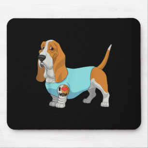 Tapis De Souris Drôle Chien Beagle I Love Maman Tattoo Cadeau Tee