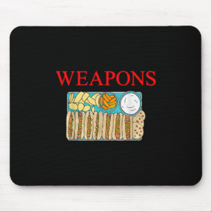Tapis De Souris Drôle Chien Chaud Et Snack Retro Vintage - Armes