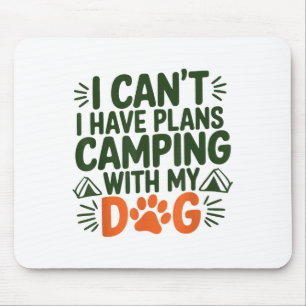 Tapis De Souris Drôle Chien En Plein Air Camping Hommes Femmes Cam